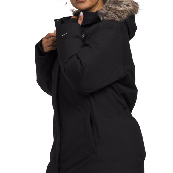 North Face Women's Plus Arctic Parka Insulated Fill Hooded Jacket 2x Black - Picture 4 of 16